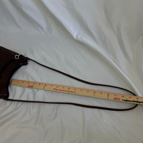 FOSSIL Vintage Baguette Purse Leather Brown Y2K Crossbody Bag Key Classic - Picture 12 of 14